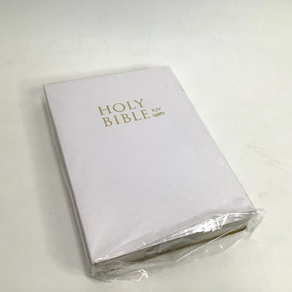 The Holy Bible King James Version KJV White with Old‎ & New Testament Sealed